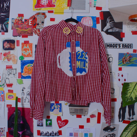 2% milk button down(M/L)