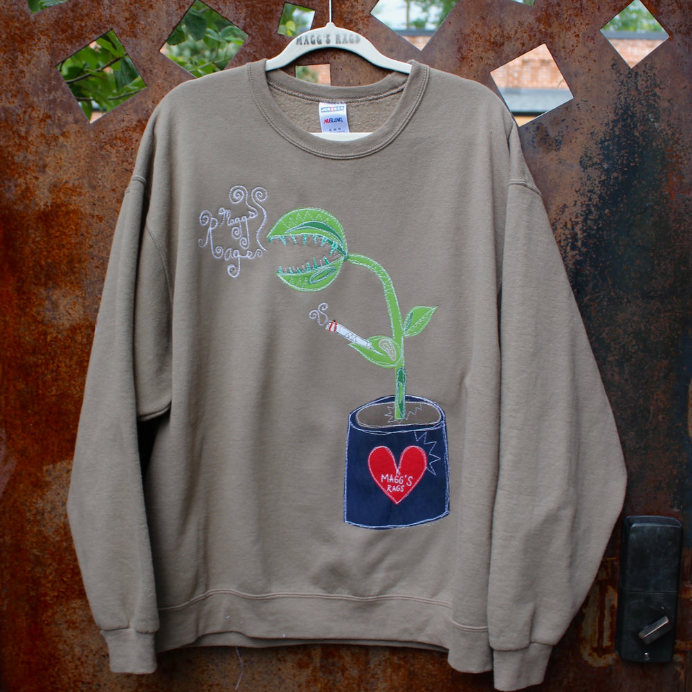 Venus fly trap smokin’ a cigarette crew(XL)