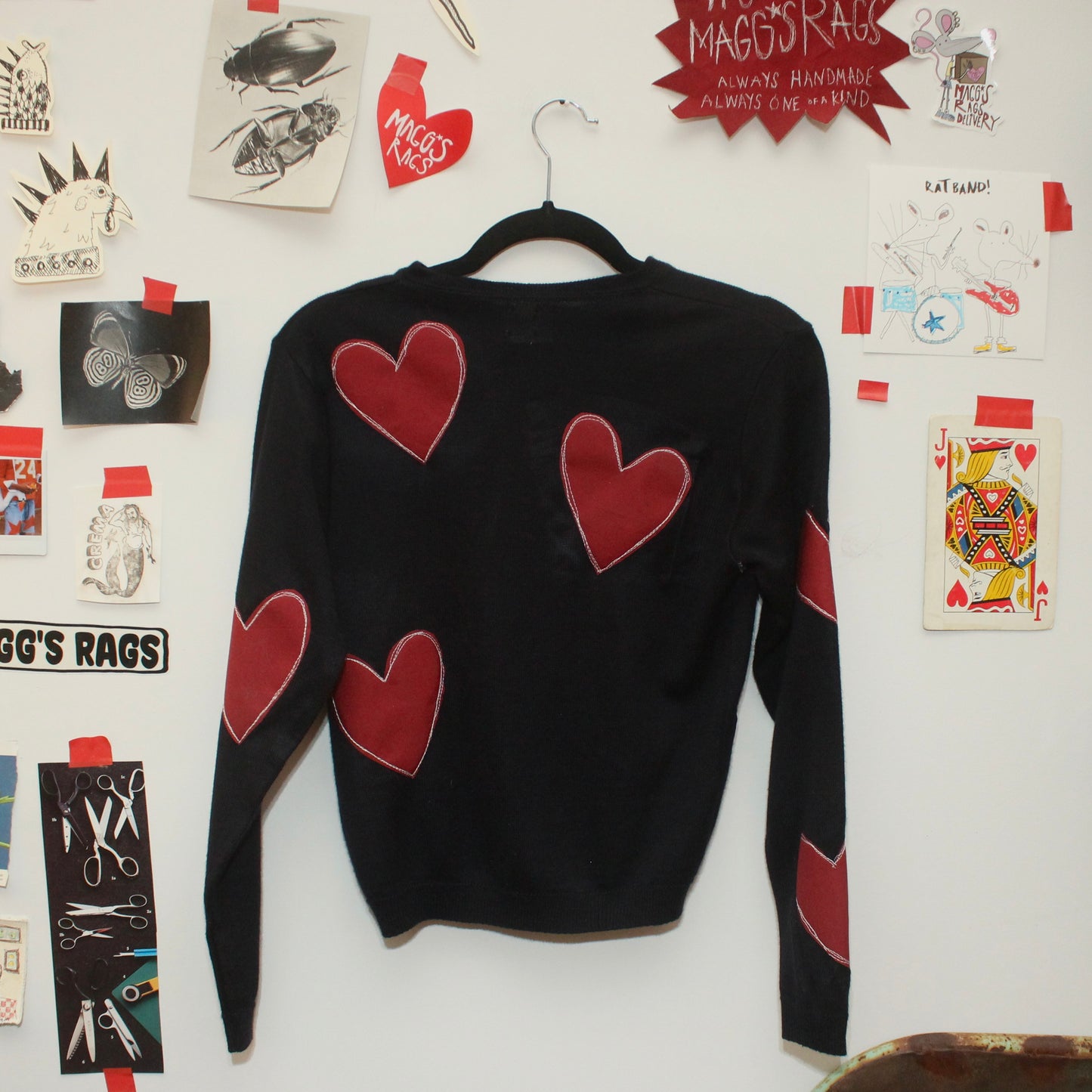 Hearts hearts hearts cardigan(XS)