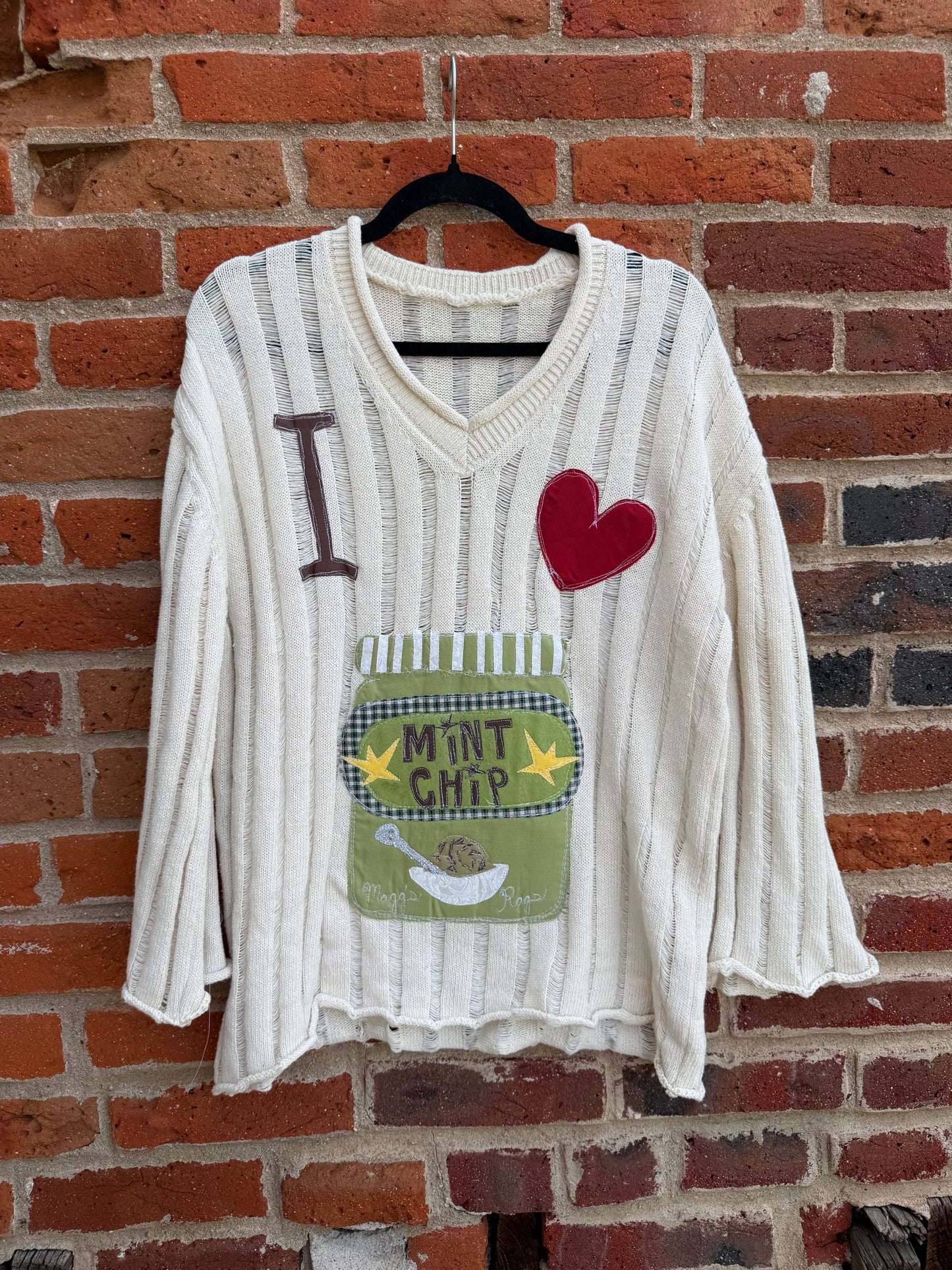 I <3 mint chocolate chip sweater(L)