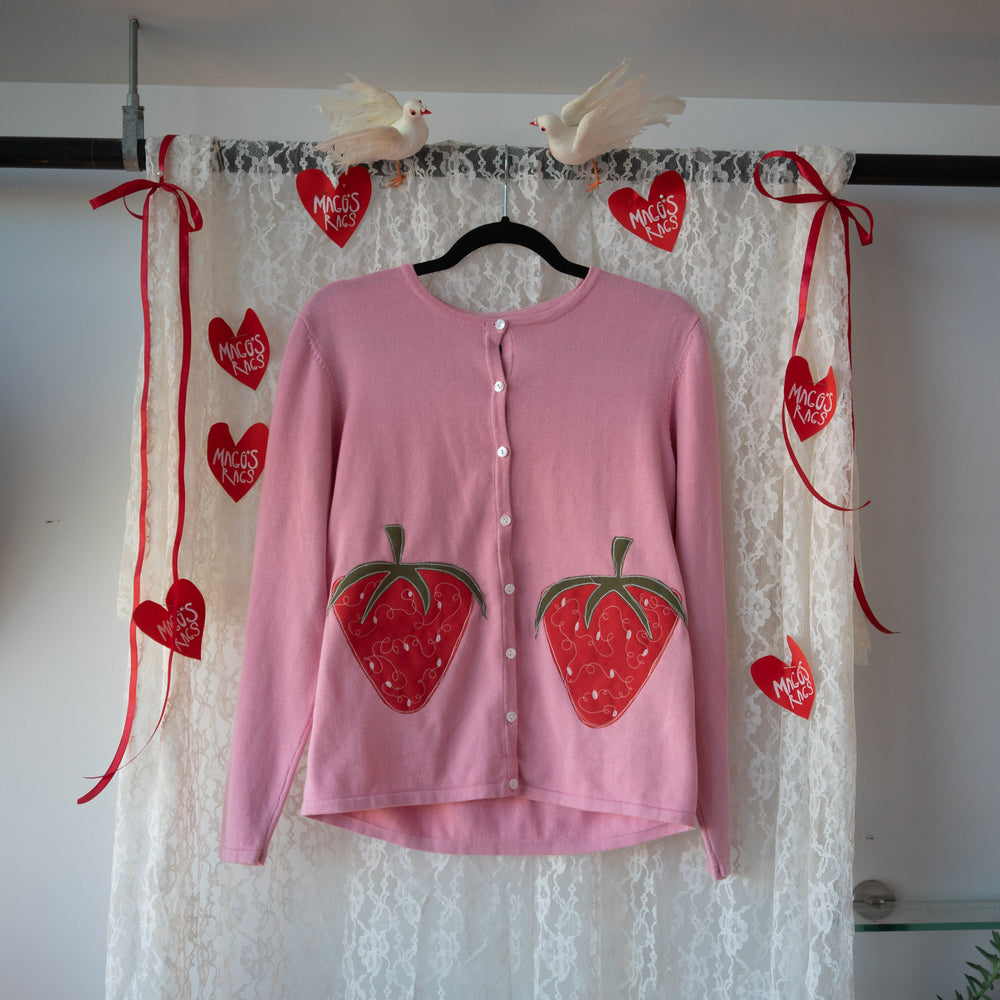 Double strawberry cardigan(Large)