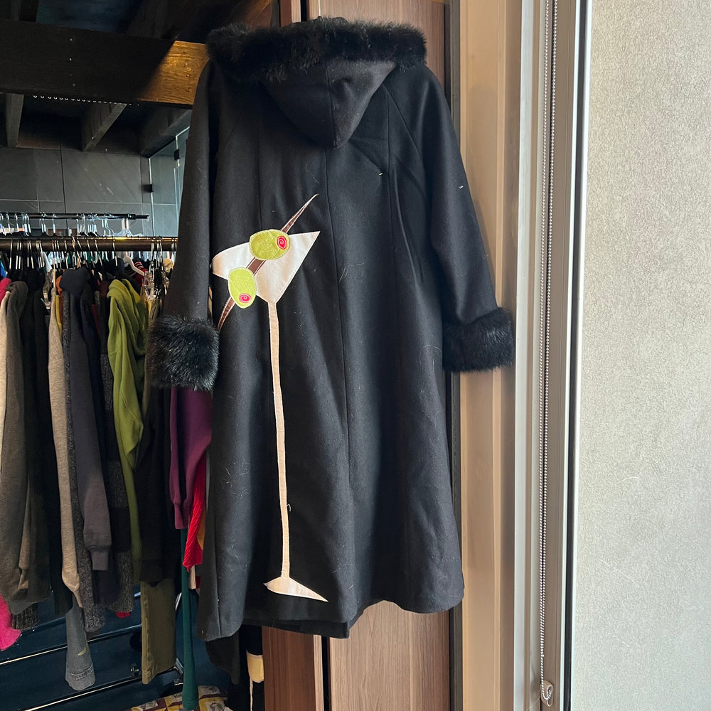 Maxi-martini fur trim coat(medium)