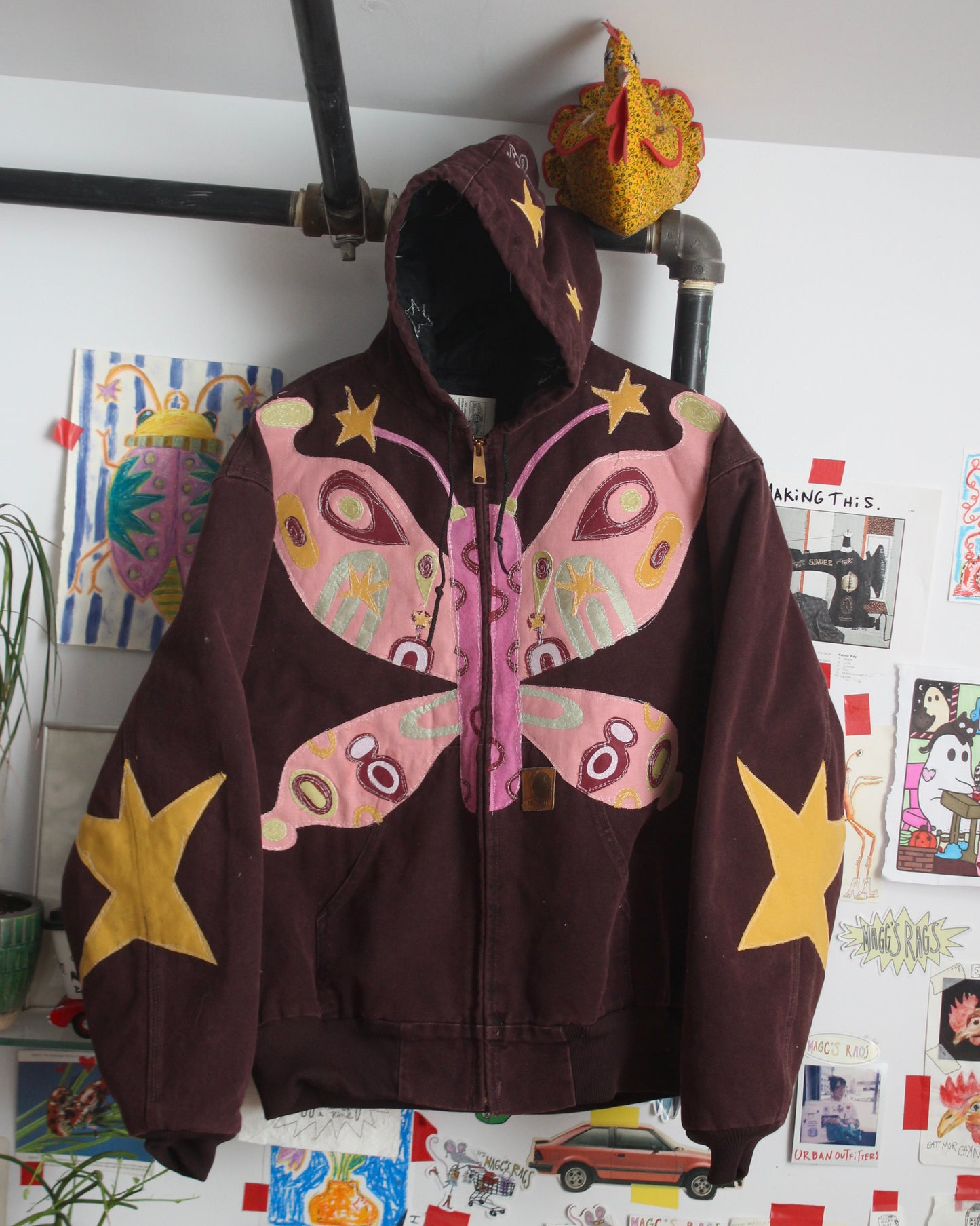 Butterfly purple car-heart(XL) - Magg's Rags 