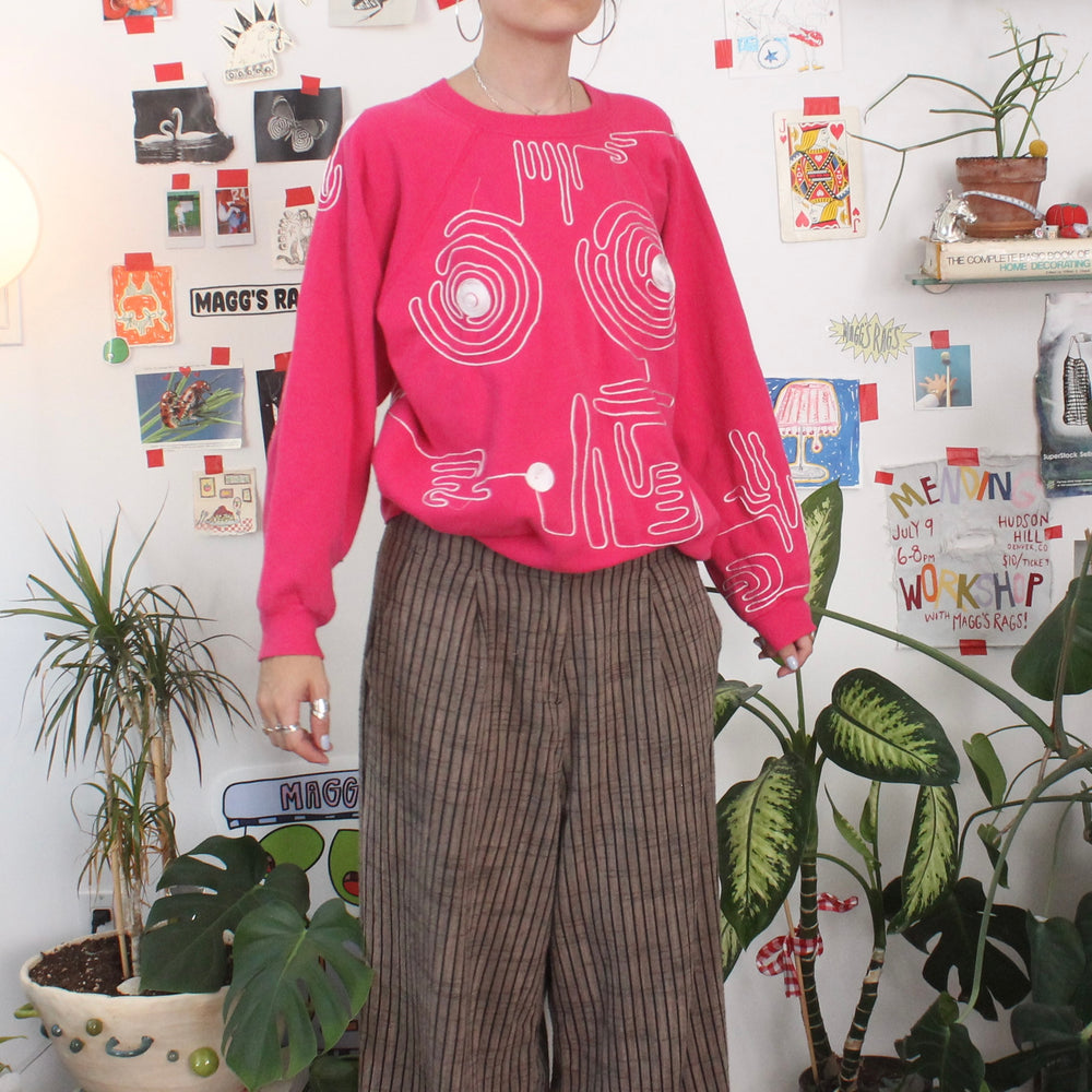 Pink swirly string crew(small)