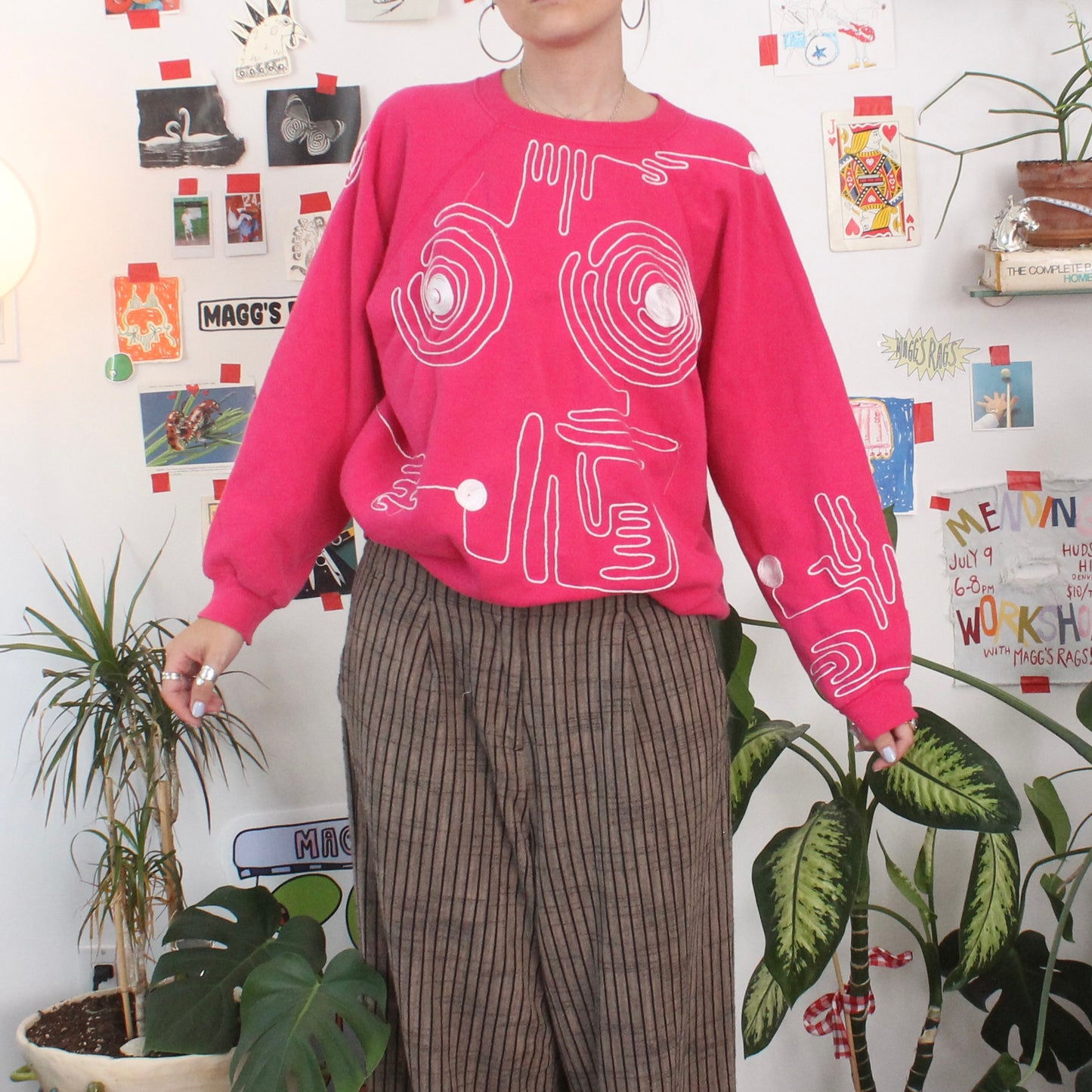 Pink swirly string crew(small)