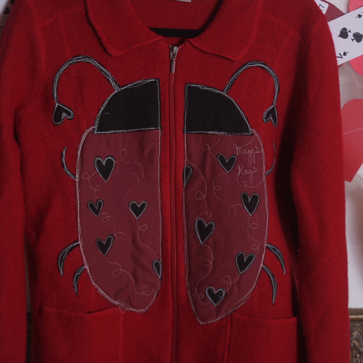 Ladybug zipup(large) - Magg's Rags 