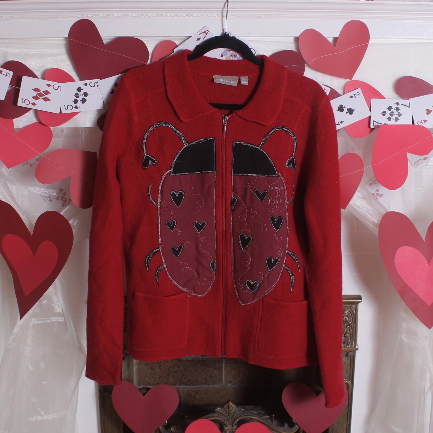 Ladybug zipup(large) - Magg's Rags 