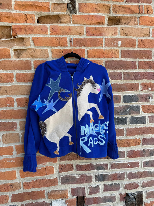 Magg’s Rags horse n’ stars hoodie(large)