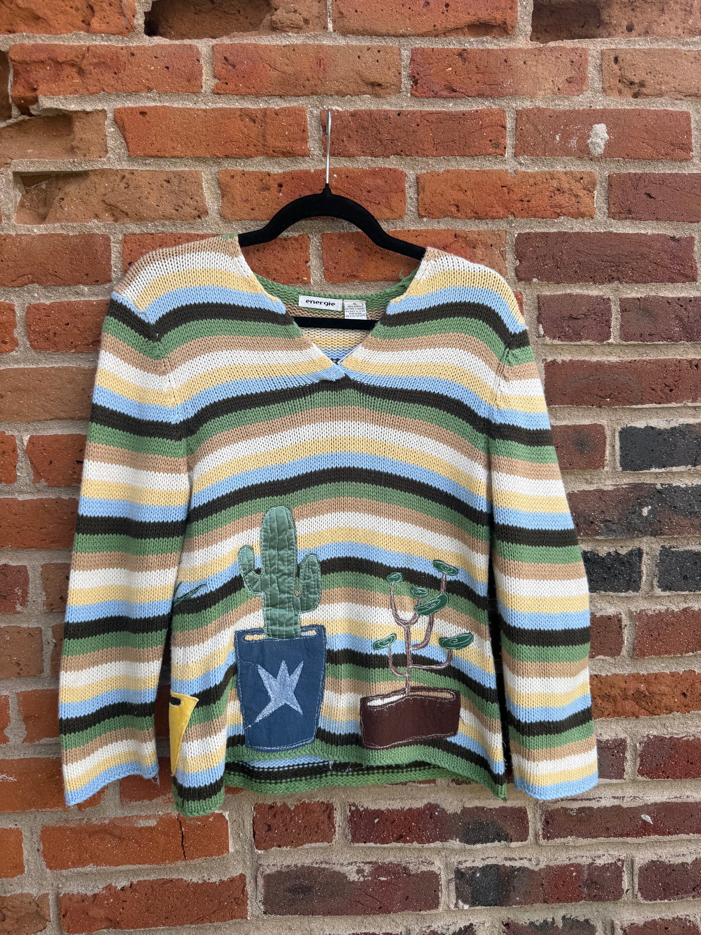 360° plant vintage sweater(M)