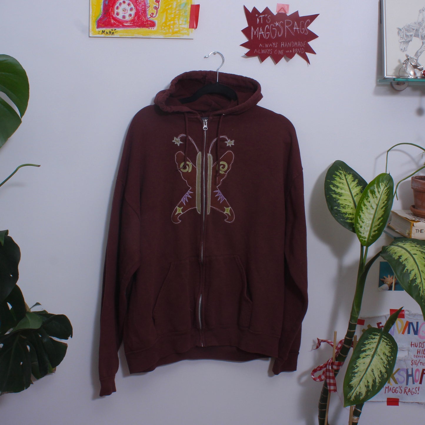 Abstract butterfly zip up(large)