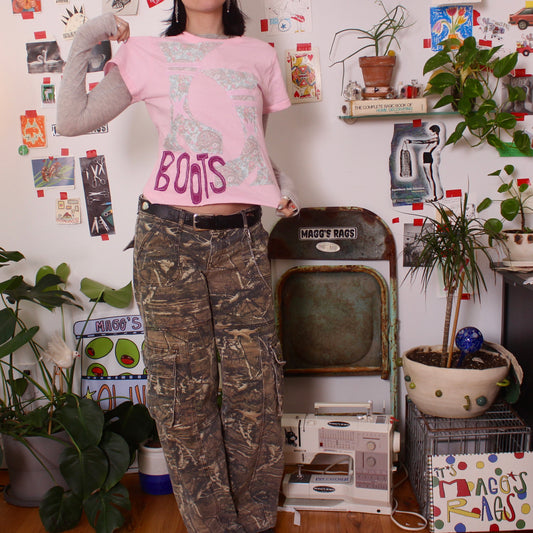 Paisley boots tee(medium)