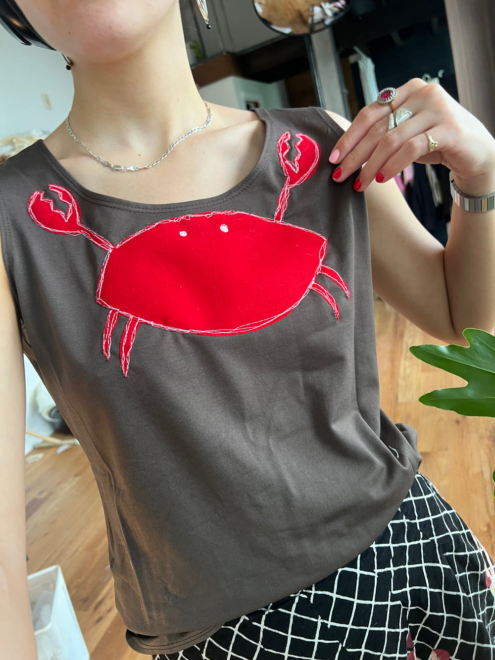 Crab neck tank top(Large)