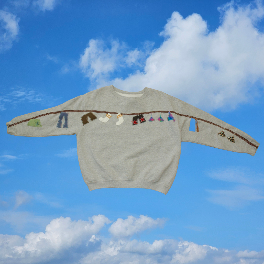 Clothesline crewneck(large)