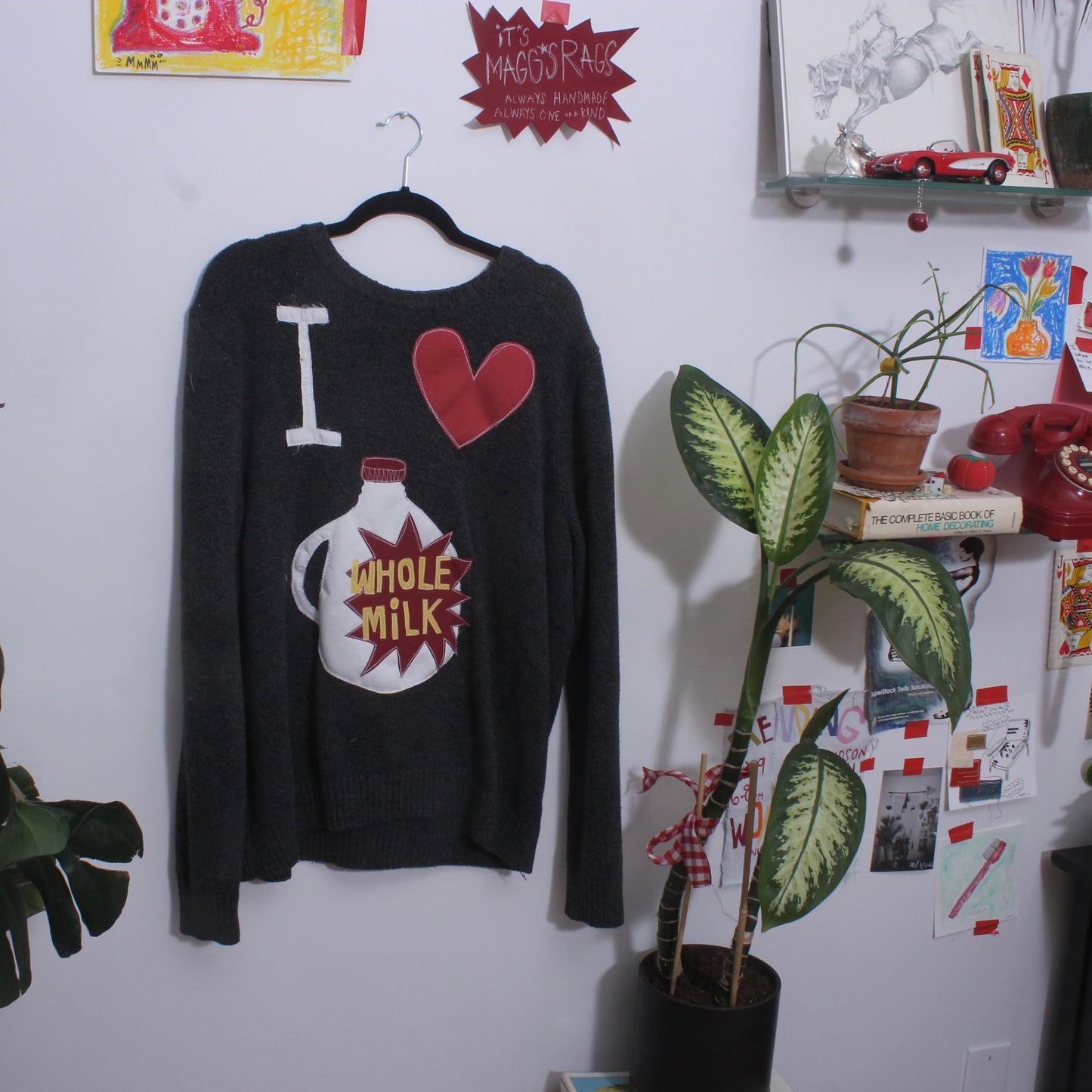 I <3 whole milk sweater(XL)