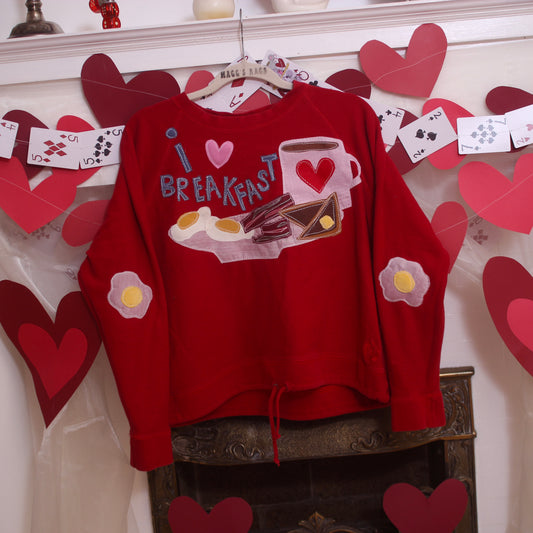I <3 breakfast Crewneck(medium) - Magg's Rags 