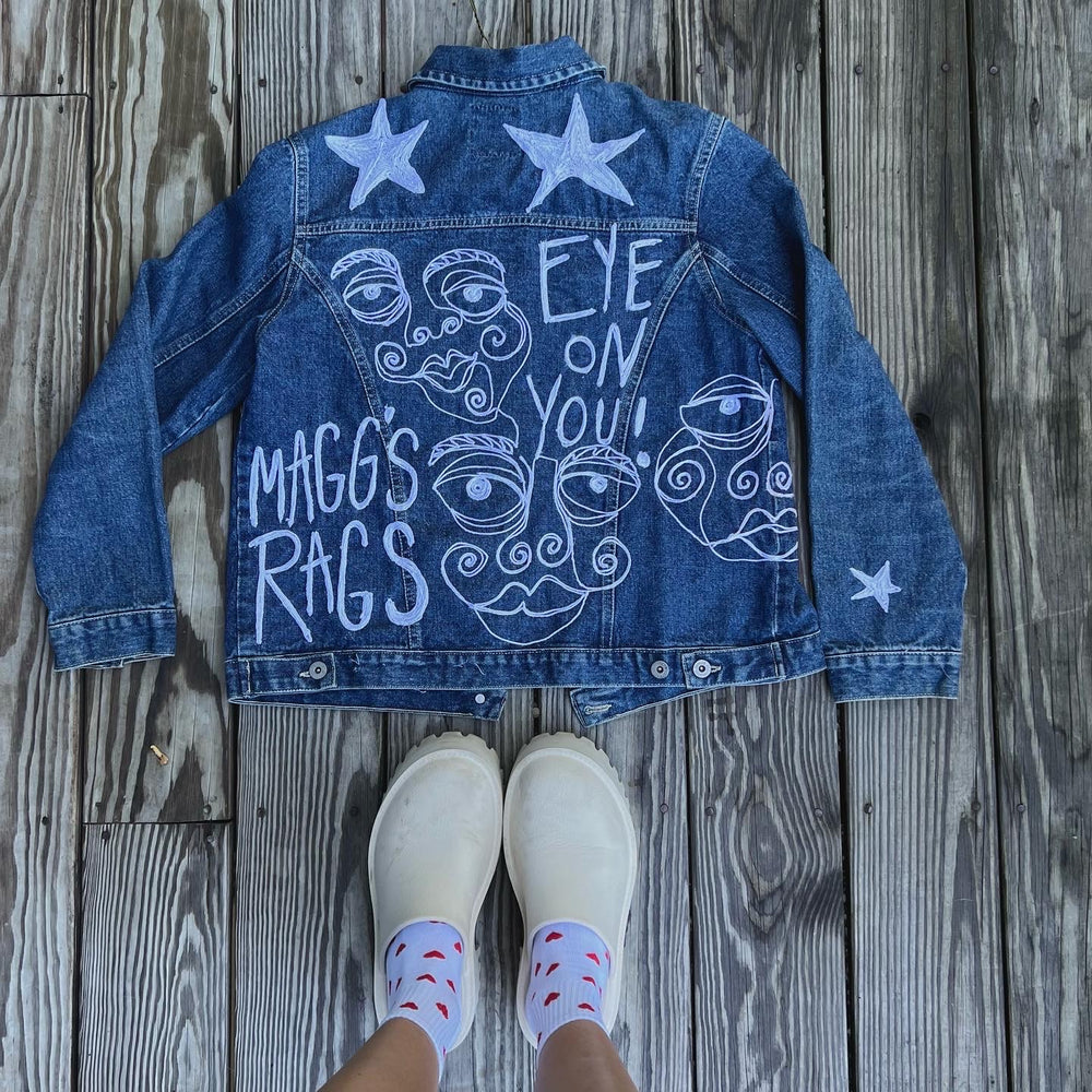 
                      
                        Freestyle yarn denim jacket(medium)
                      
                    