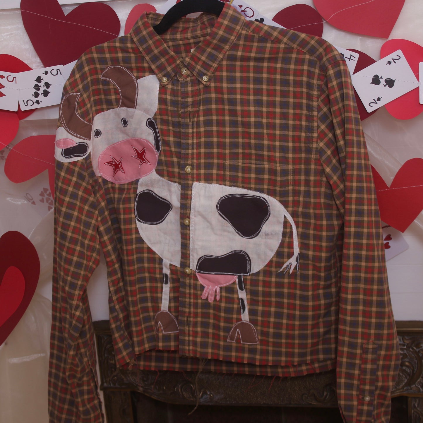 Cow button down(medium) - Magg's Rags 