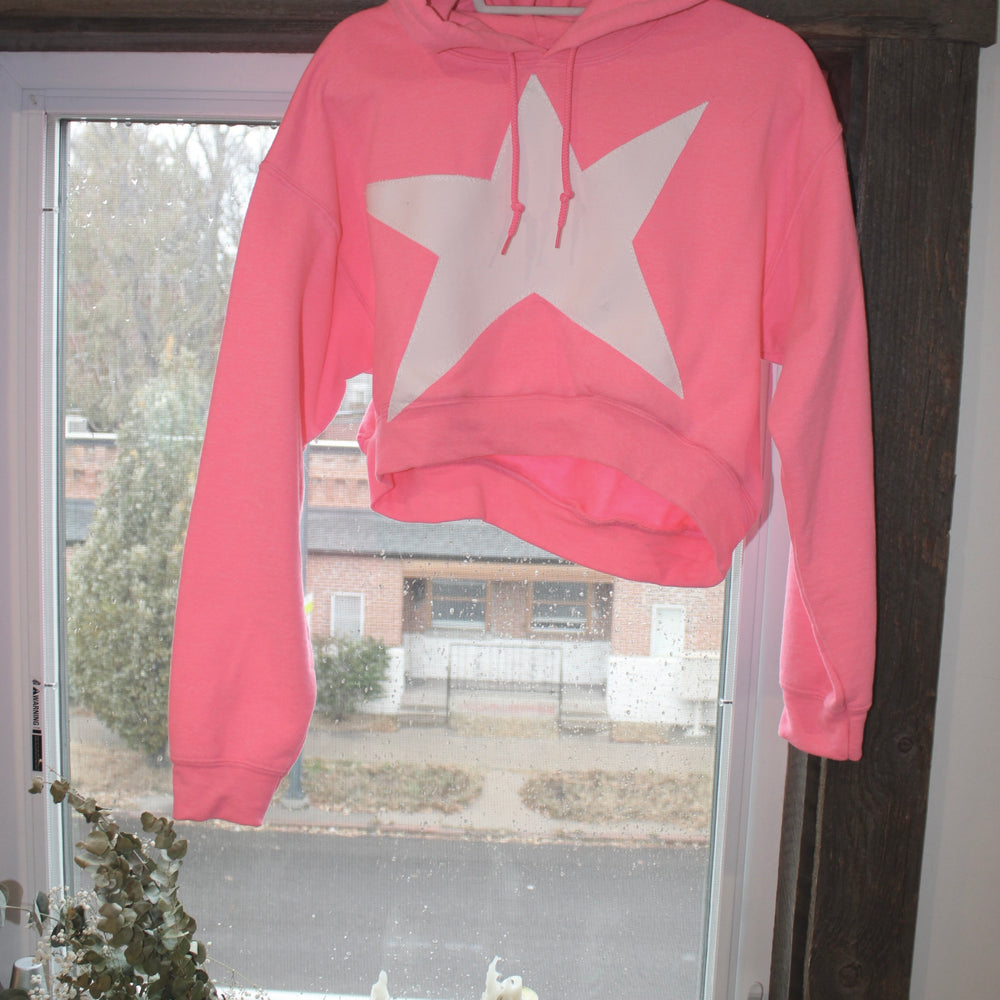 Hot pink mega star sweatshirt(medium)