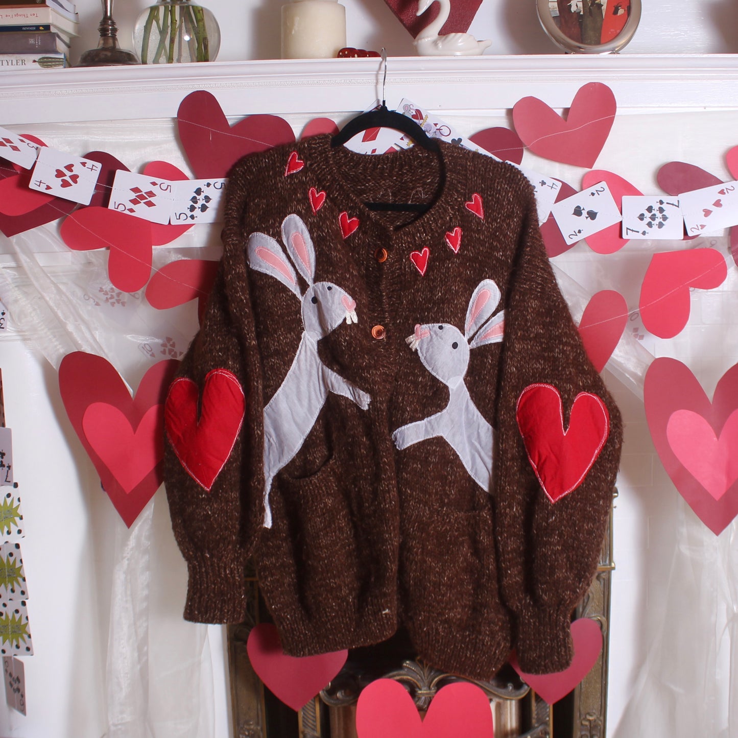 2 x Rabbit chunky WOOL cardigan(XL) - Magg's Rags 