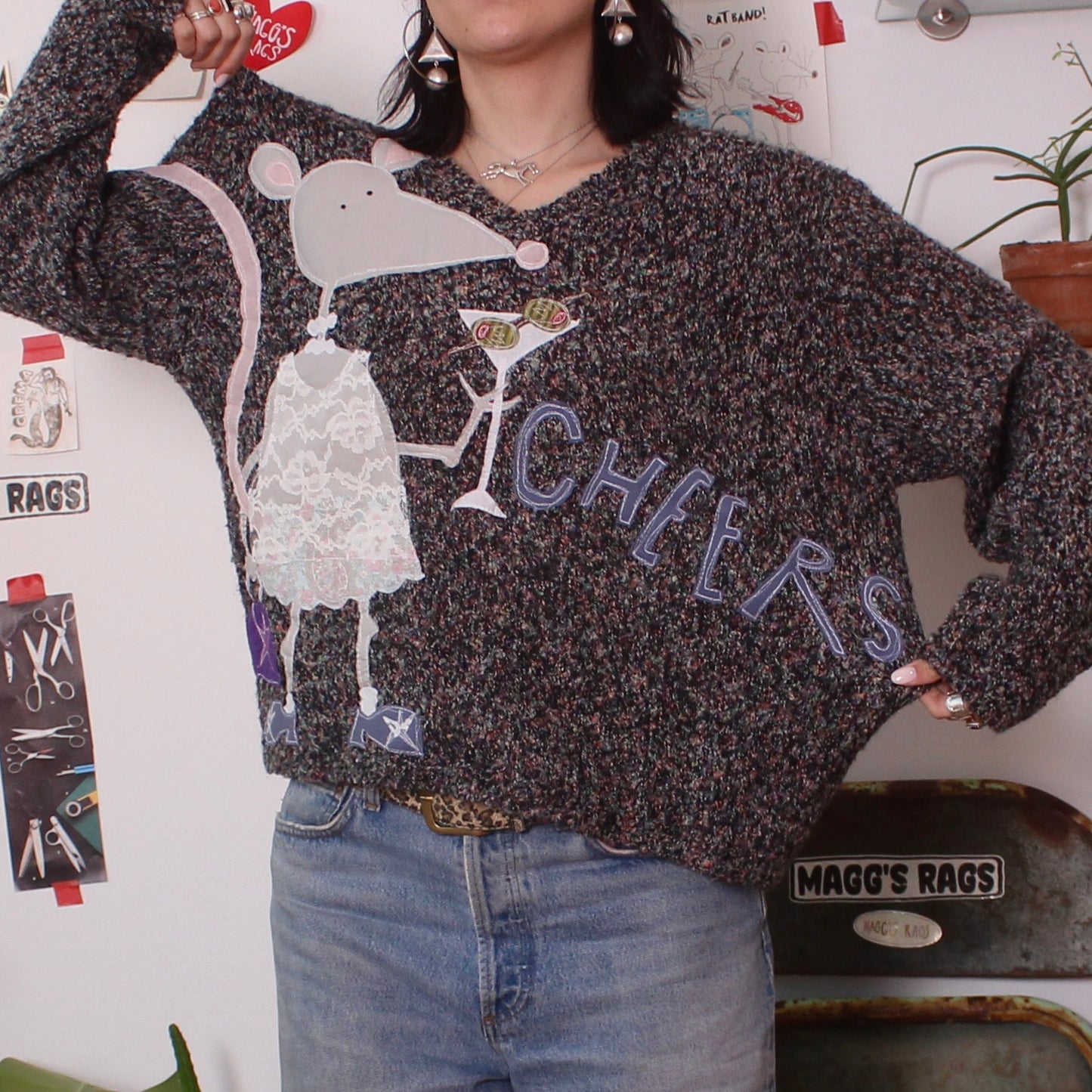Cheers Mrs. Rat sweater(medium)