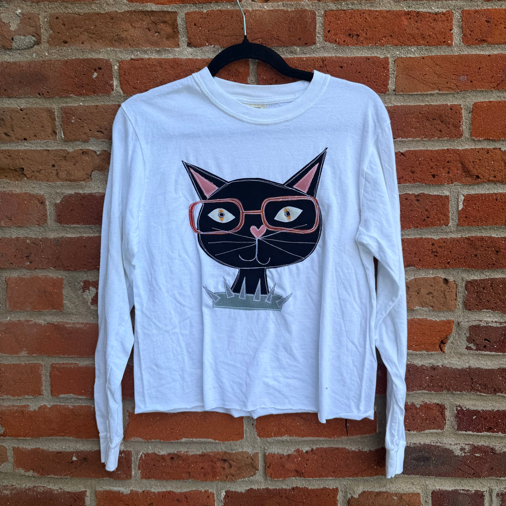 Studious cat longsleeve(medium)