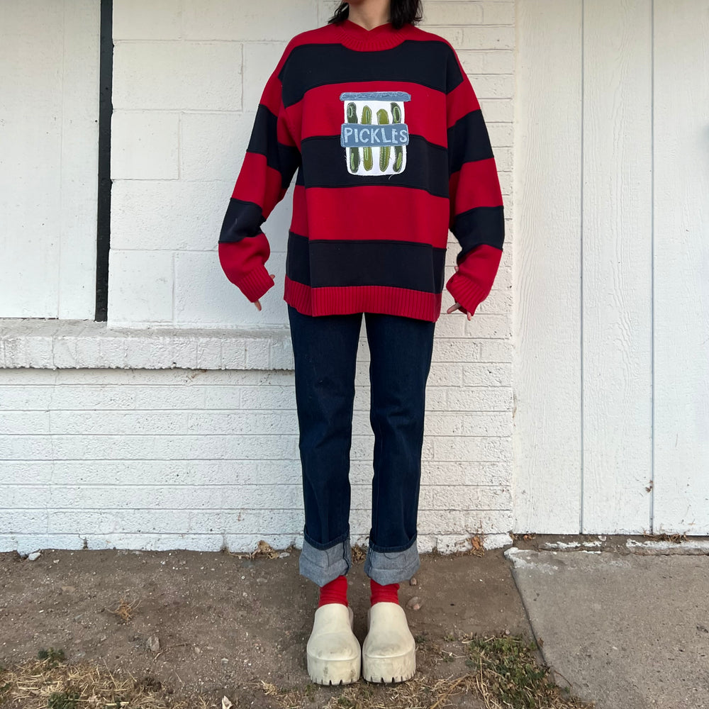 Striped pickes sweater(XL)