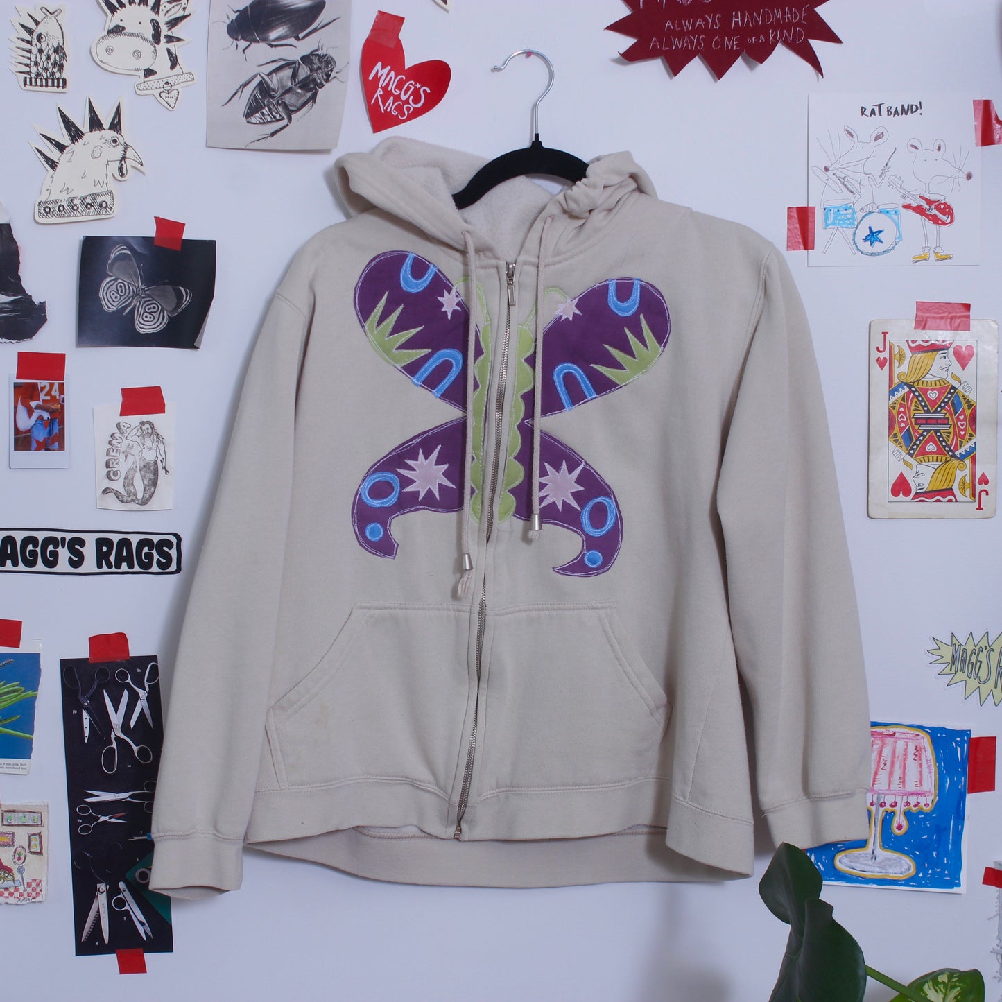 Split front butterfly zip-up(large)