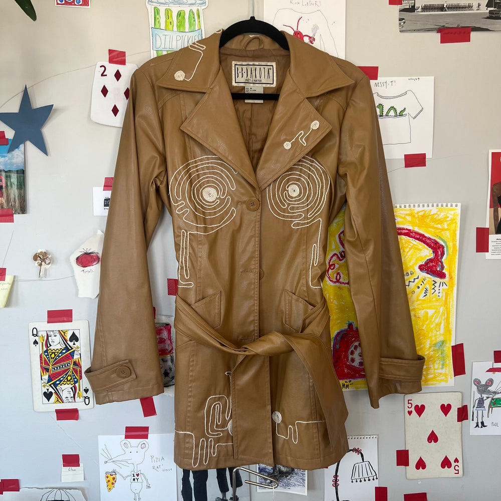 Silly string leather jacket(medium)