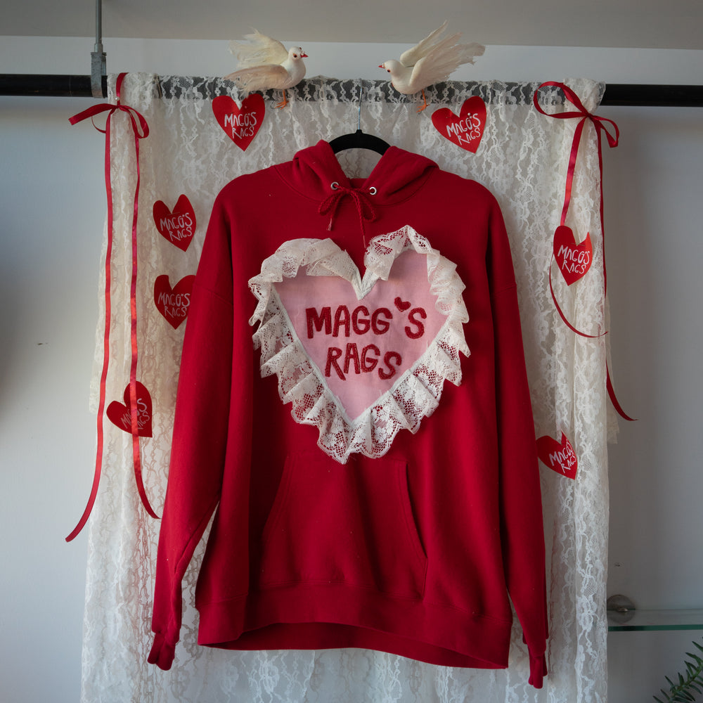 Magg’s rags Mega lacy heart hoodie(XXL)