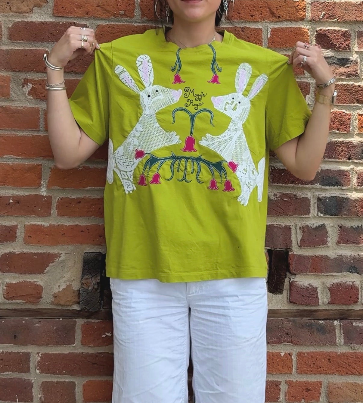 Bunnies n’ flowers tee(XL)