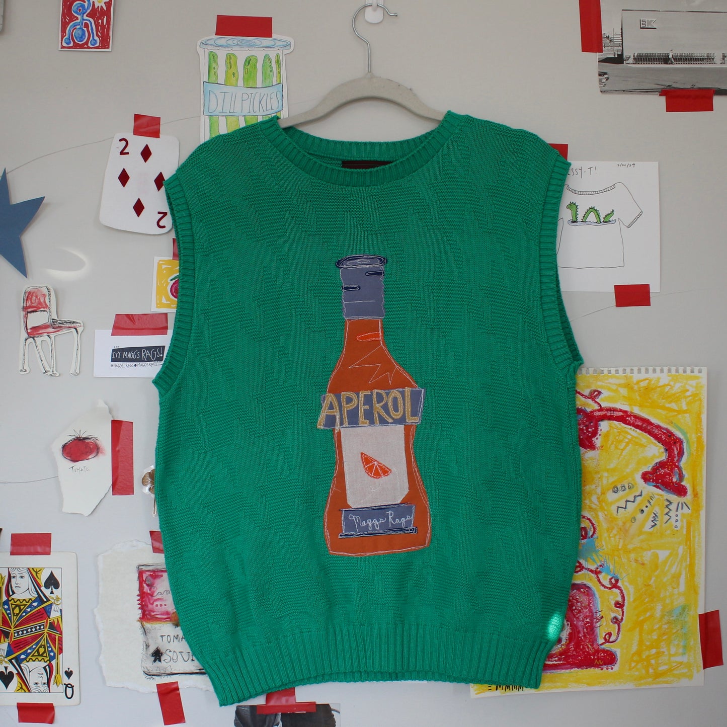 Aperol sweater vest(large)