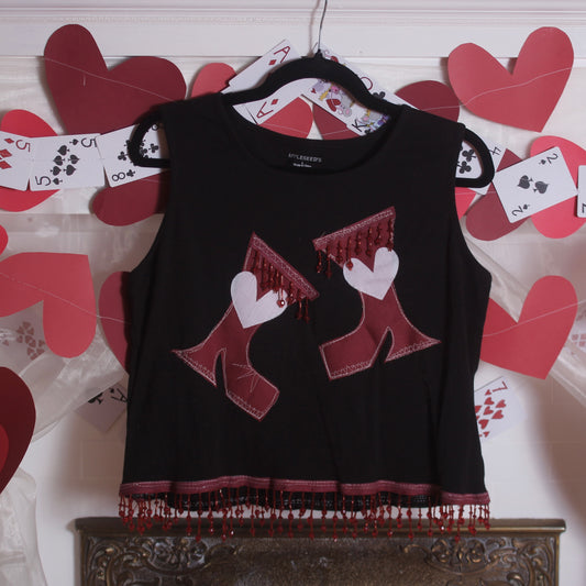 Fringey boots and tank(large) - Magg's Rags 