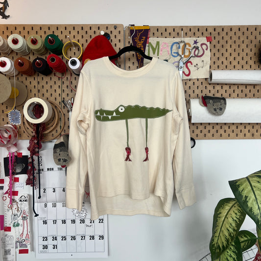 Gator in boots waffle longsleeve (xxl)