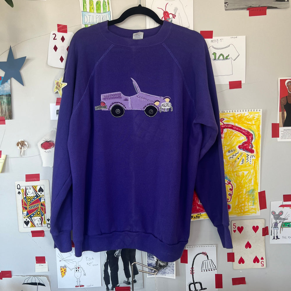 Purple car crew(XL)