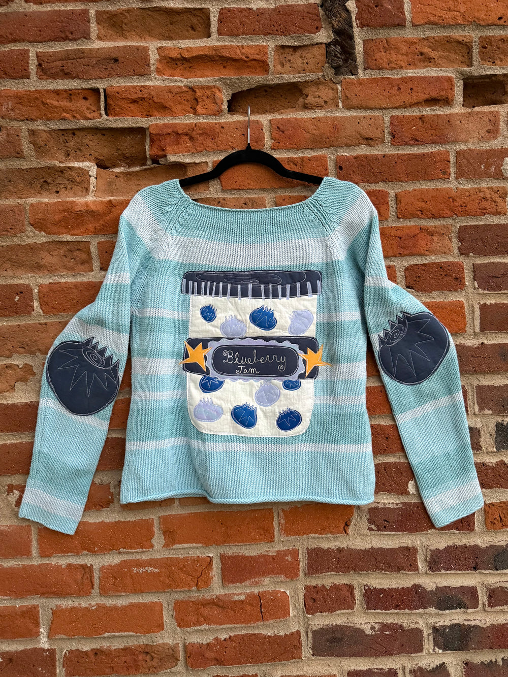Blueberry jam striped sweater(medium)