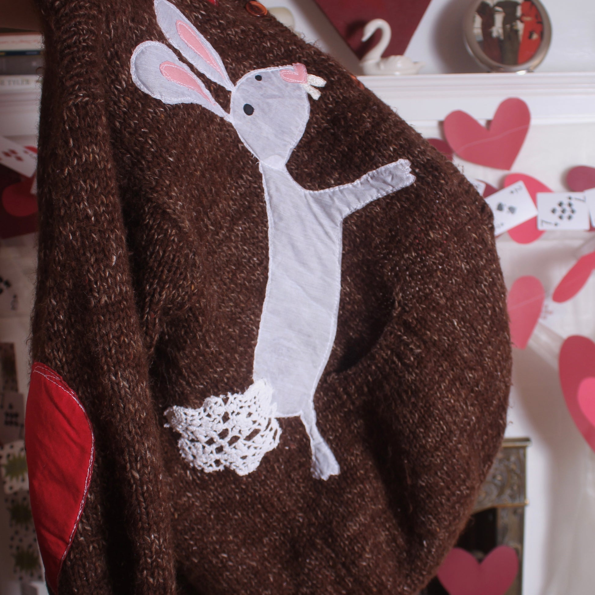 2 x Rabbit chunky WOOL cardigan(XL) - Magg's Rags 