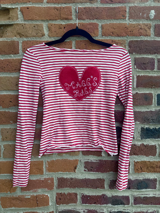 Magg’s Rags striped graphic tee(small)