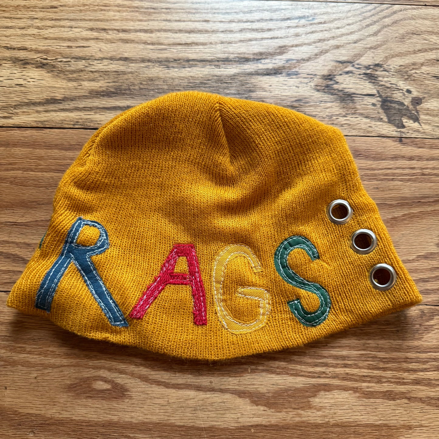 Magg’s Rags primary beanie ft. Grommets
