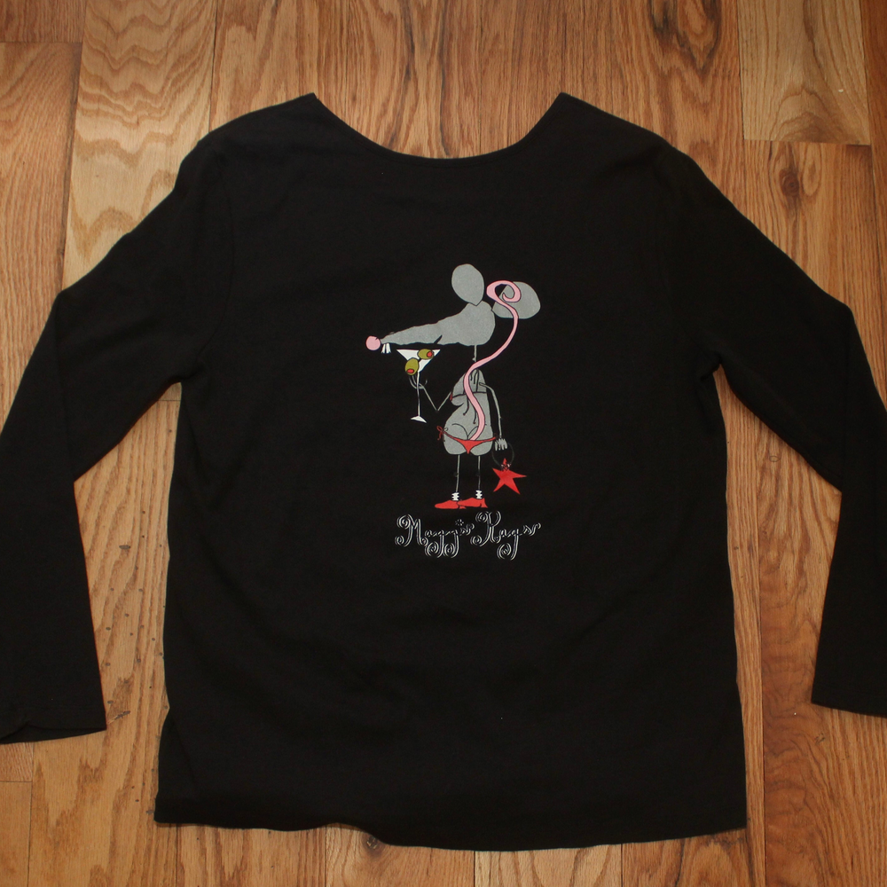 Martini rat front n’ back long sleeve tee