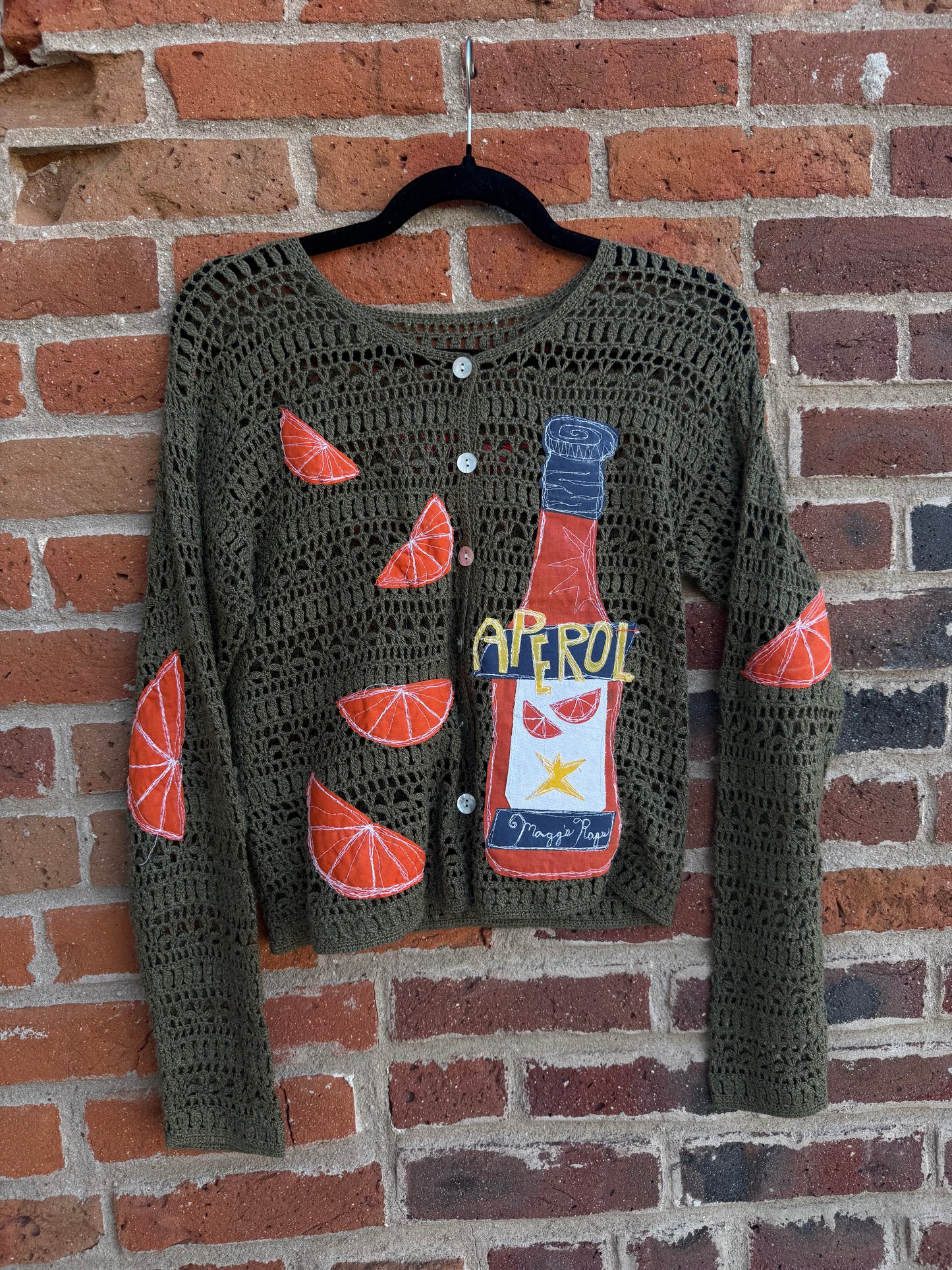 Aperol Crochet sweater(S/M)