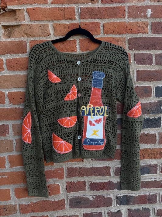 Aperol Crochet sweater(S/M)