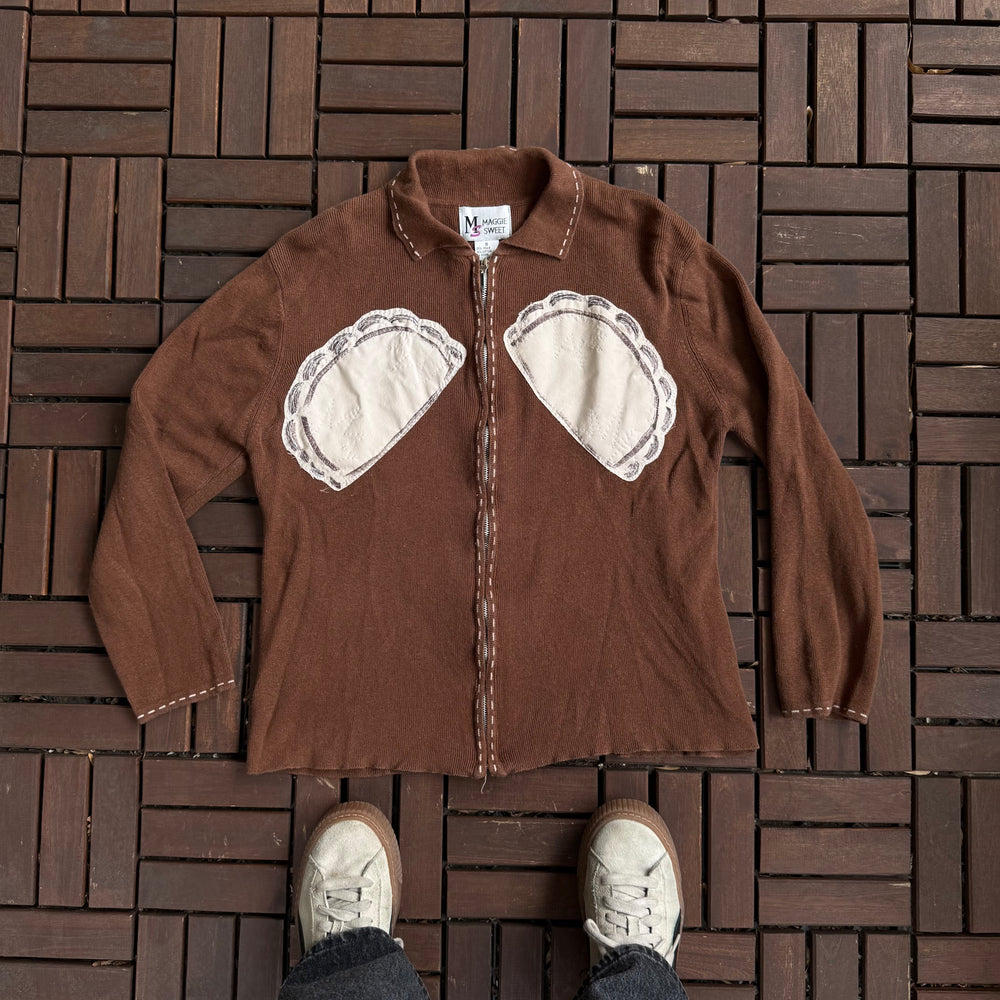 Pierogie (•)(•)’s zip up(medium)