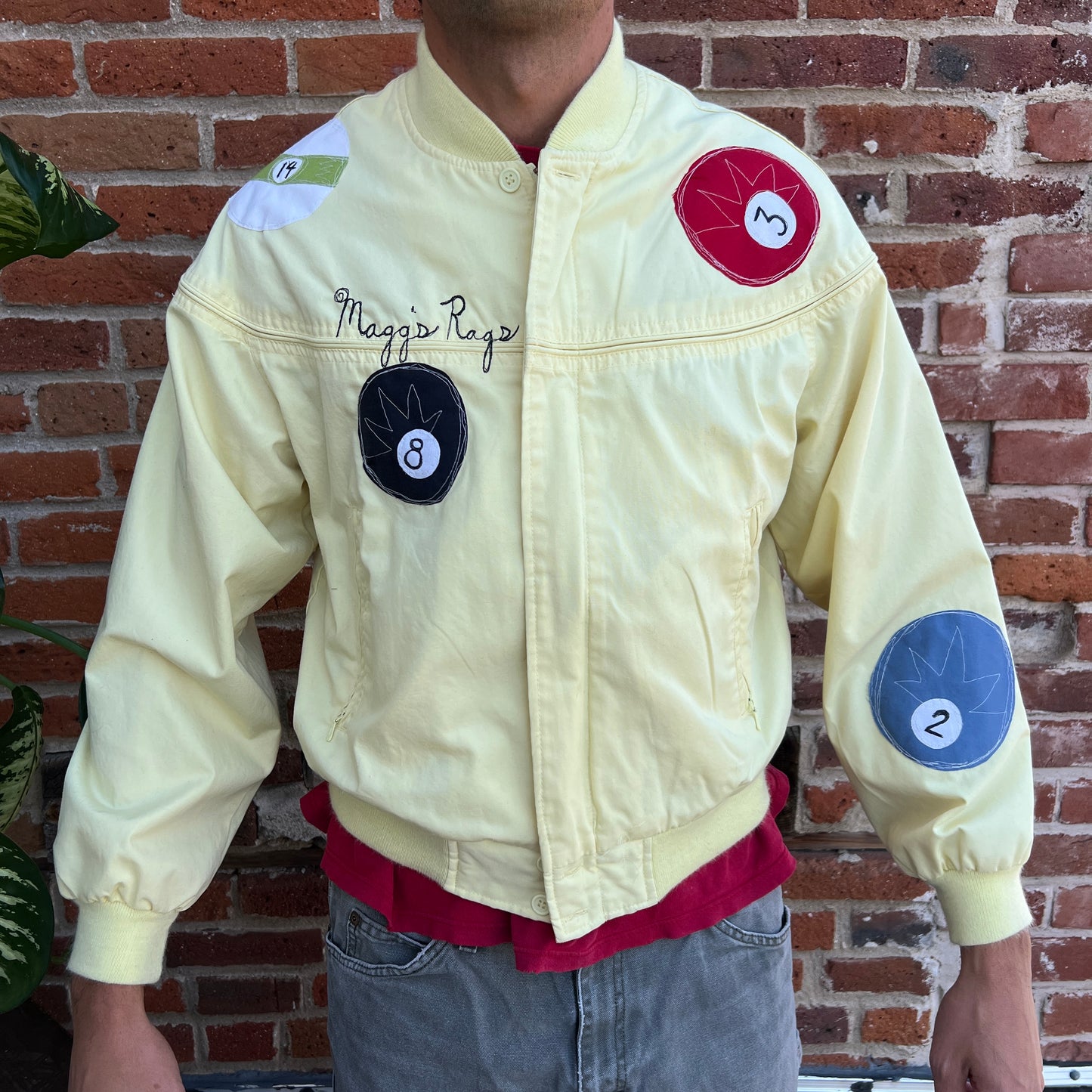 Yellow Billiard Ball Bomber Jacket (Large)