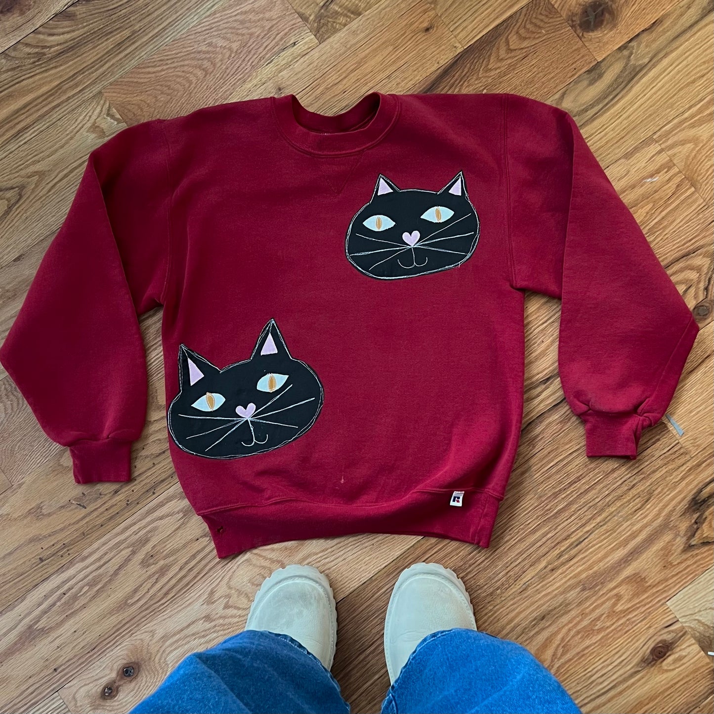 Double black cat crew(medium)