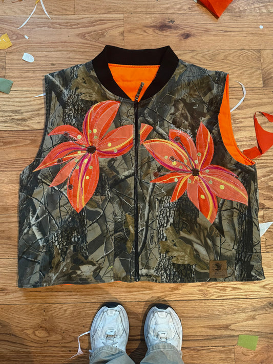 Camo n' Flowers vest(XXL)