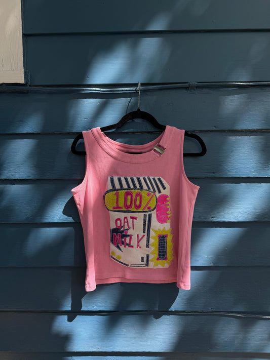 Abstract Oat Milk Tank(Medium)