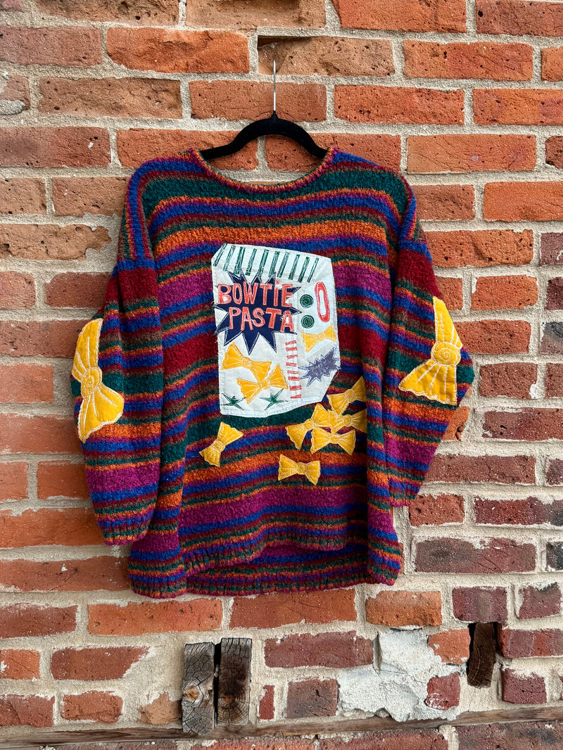 Bowtie Pasta Striped sweater(Large)