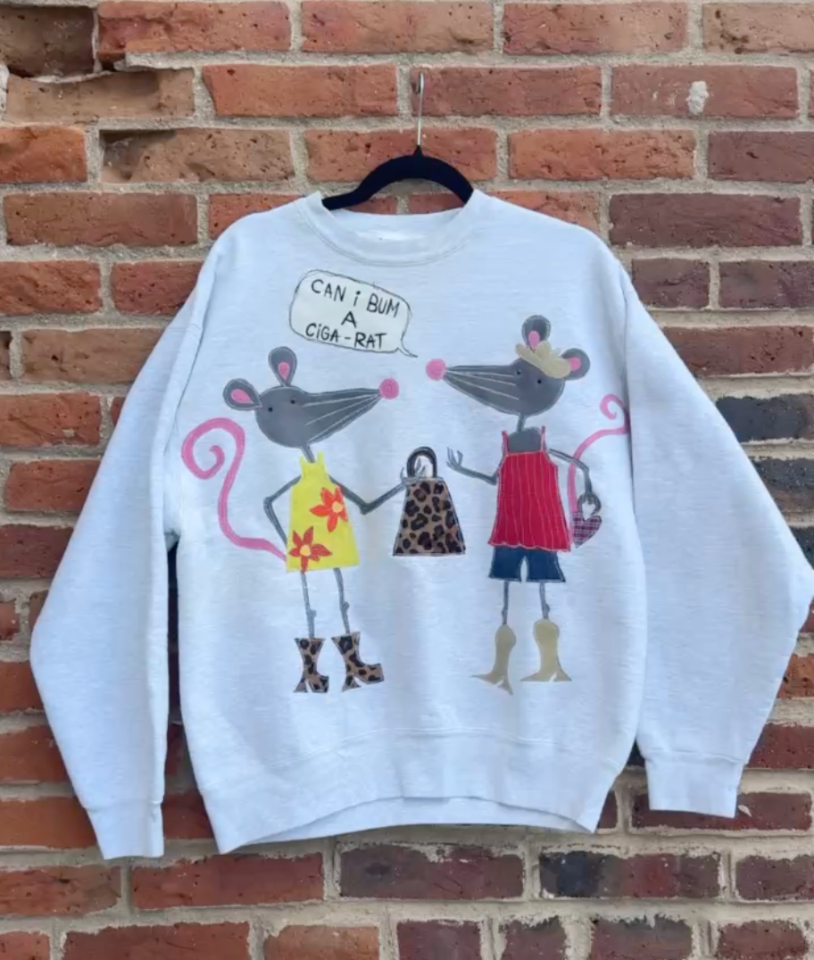Can I Bum a Ciga-rat crew(XL)