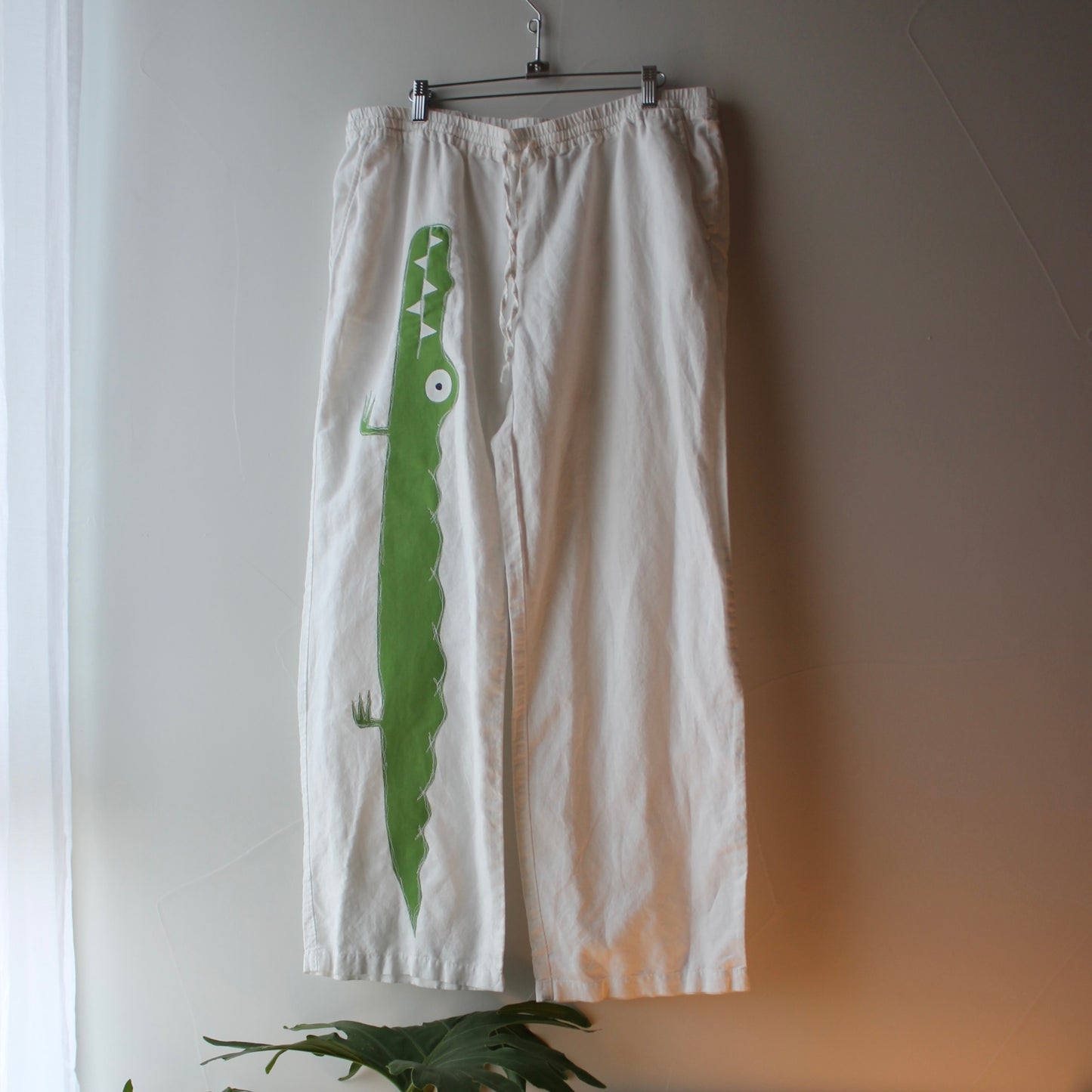 Linen gator trousers(large)