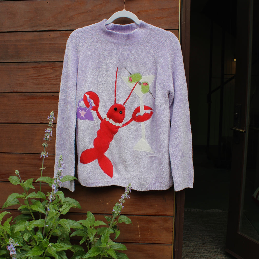 
                      
                        Sassy Lobster-tini sweater(medium)
                      
                    